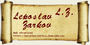 Leposlav Žarkov vizit kartica